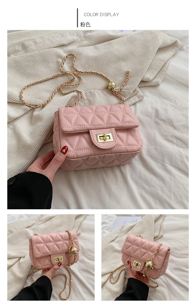 High-grade Diamond Pattern Chain Bag Women's Simple All-match